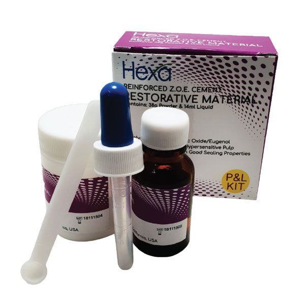 Hygedent RM-1001 Hexa Restorative Material Z.O.E. Cement 38g Powder & 14mL Liquid Hygedent RM-1001 Hexa Restorative Material Z.O.E. Cement 38g Powder & 14mL Liquid